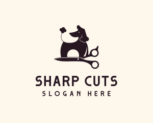 Dog Grooming Shears logo design