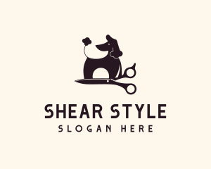 Dog Grooming Shears logo design