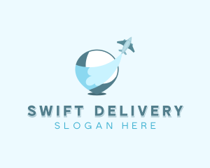 Logistics Plane Delivery logo design