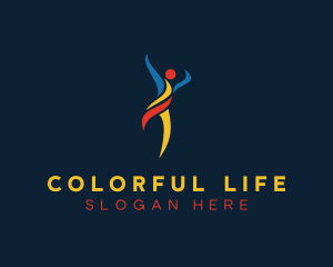 Colorful Fitness Coach logo design