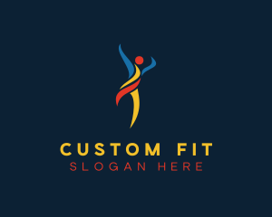 Colorful Fitness Coach logo design