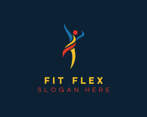 Colorful Fitness Coach logo design