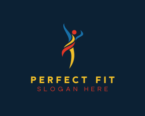 Colorful Fitness Coach logo design