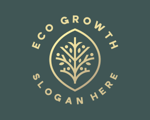 Eco Leaf Branch  logo design