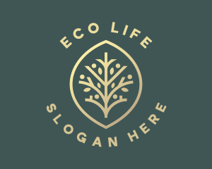 Eco Leaf Branch  logo design