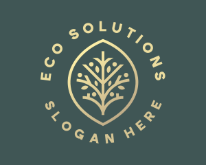 Eco Leaf Branch  logo design