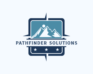 Mountain Travel Navigation logo design