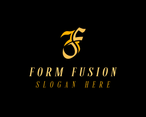 Luxury Company Letter F logo design