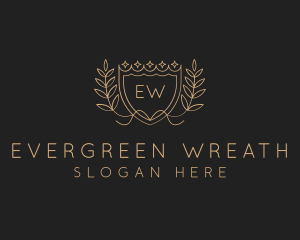 Regal Wreath Shield logo design