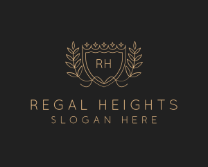 Regal Wreath Shield logo design