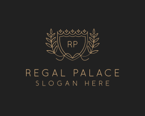 Regal Wreath Shield logo design