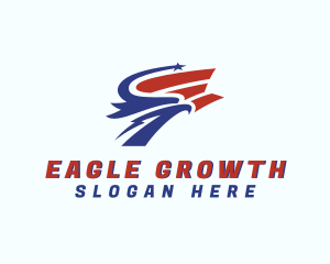 Eagle Patriotic Stripes logo design