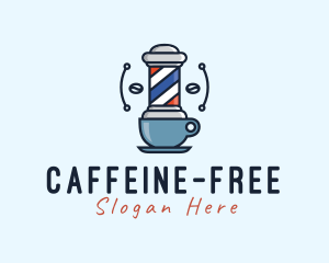 Barber Cafe Cup logo design