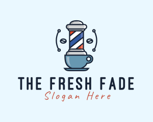 Barber Cafe Cup logo design