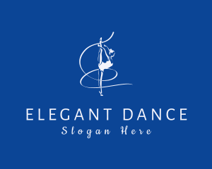 Ballerina Dancer Pose logo design