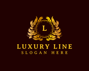 Luxury Wreath Ornament logo design