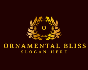 Luxury Wreath Ornament logo