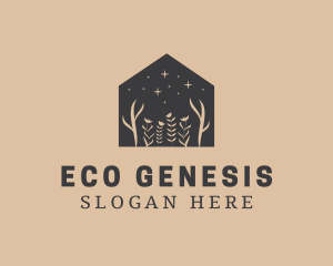 Floral Eco House logo design