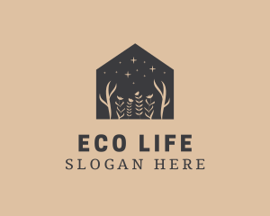 Floral Eco House logo design