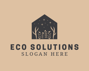 Floral Eco House logo design