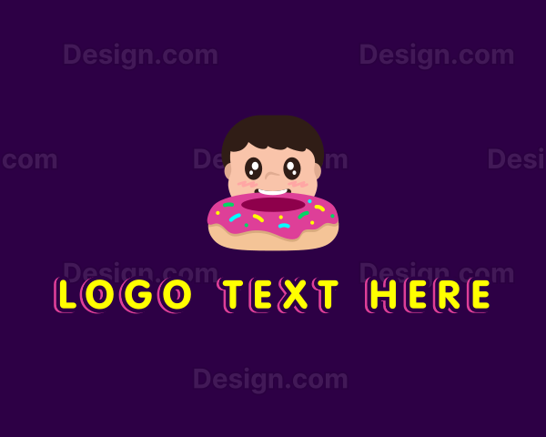 Donut Kid Eat Logo
