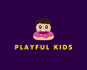 Donut Kid Eat logo design