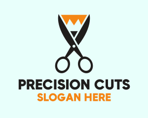 Pencil Scissors Cut logo design