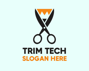 Pencil Scissors Cut logo design