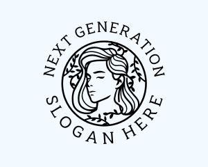 Female Wreath Beauty logo design