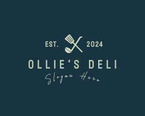 Spatula Ladle Diner logo design