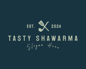 Spatula Ladle Diner logo design