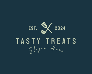 Spatula Ladle Diner logo design