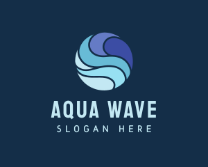 Abstract Wave Circle logo design