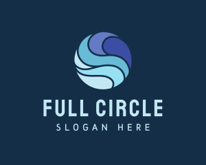 Abstract Wave Circle logo design