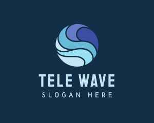 Abstract Wave Circle logo design