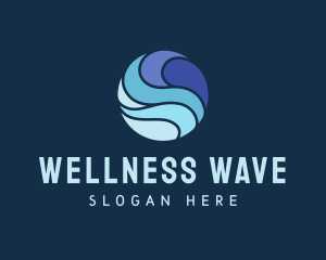 Abstract Wave Circle logo design