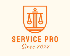 Shield Scale Legal Service  logo design