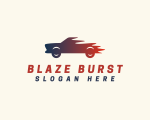 Fast Blazing Race Car logo design