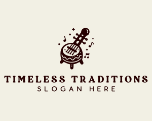 Kora Traditional Instrument logo design