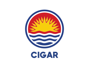 Kiribati Circle Flag logo design