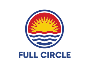 Kiribati Circle Flag logo design