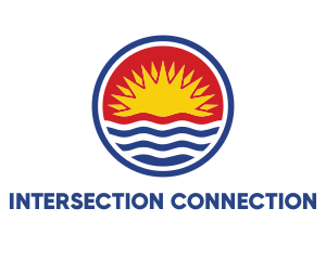 Kiribati Circle Flag logo design