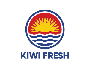 Kiribati Circle Flag logo design