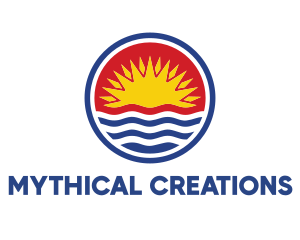 Kiribati Circle Flag logo design