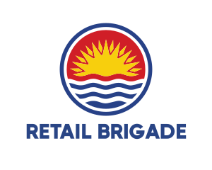 Kiribati Circle Flag logo design