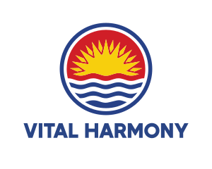 Kiribati Circle Flag logo design