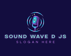 Podcast Recording Microphone logo design