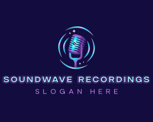 Podcast Recording Microphone logo design