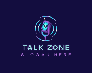 Podcast Recording Microphone logo design