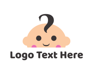 Baby - Cute Baby Face logo design